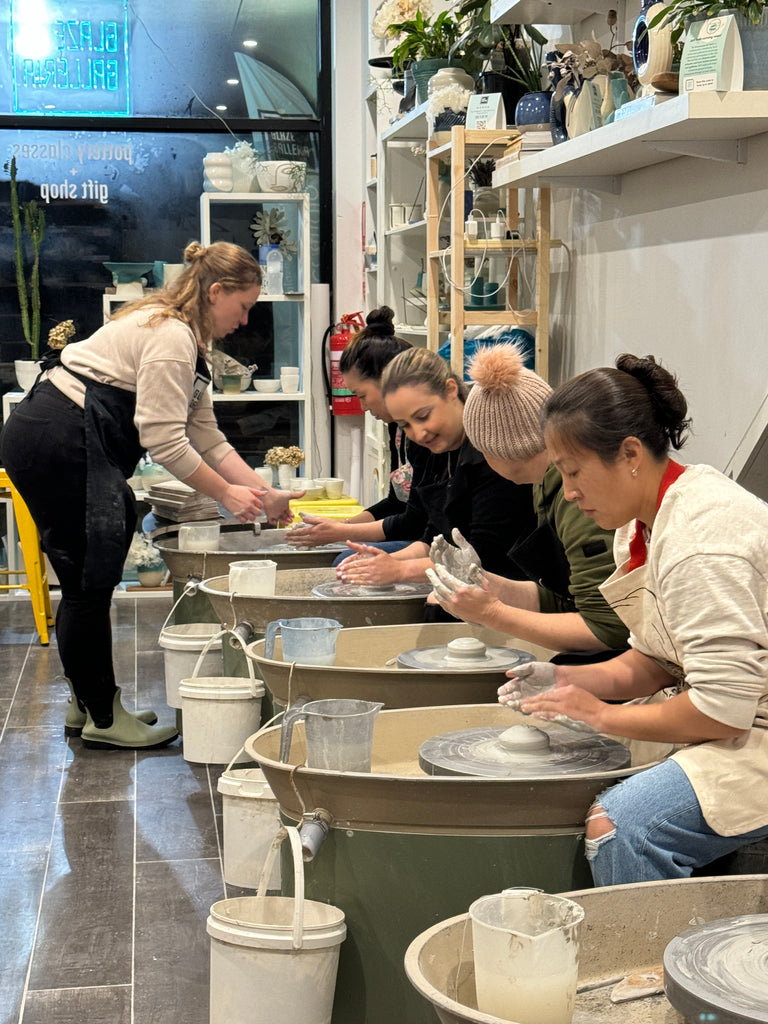 What to wear to a Pottery Wheel Class at Glaze Galleria