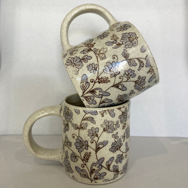 Handled Mug - Floral