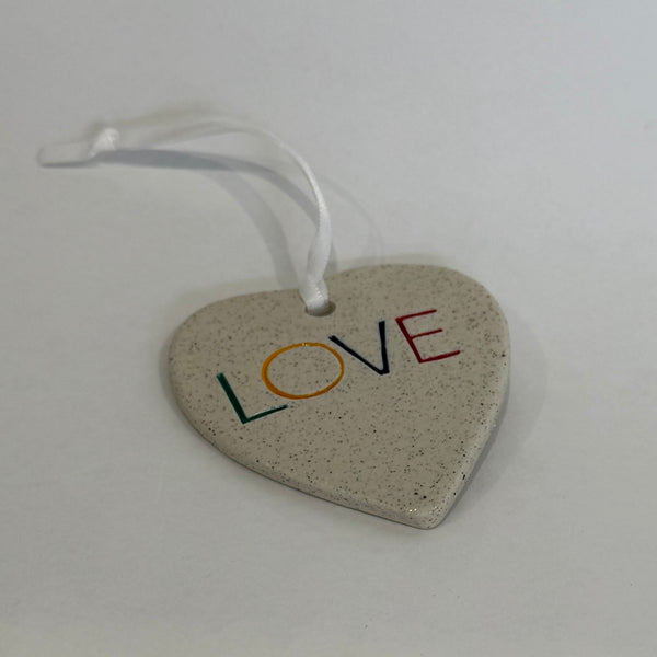 Hope, Love & Joy Heart Ornaments