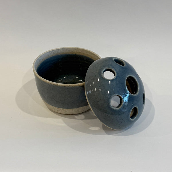 Lidded Garlic Holder or Flower Frog