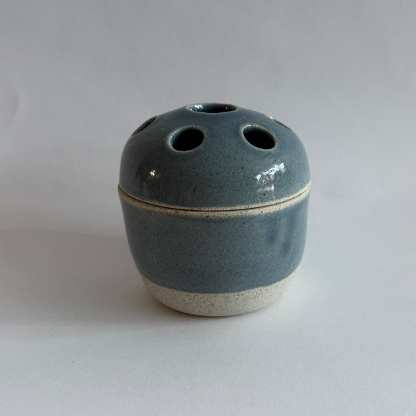 Lidded Garlic Holder or Flower Frog
