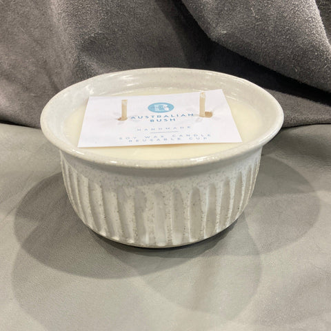 Soy Wax Candle in Ceramic Bowl